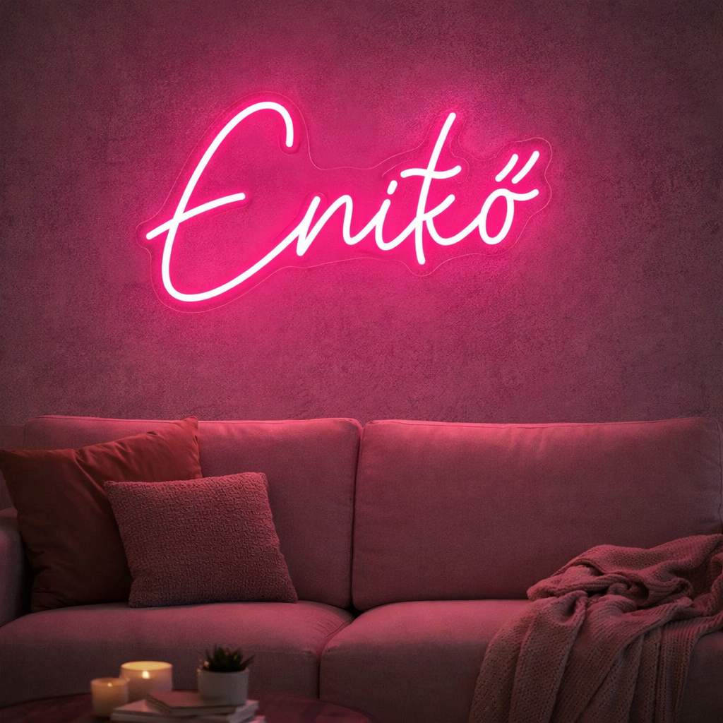Egyedi LED neon névtábla – névre szóló ajándék 2026