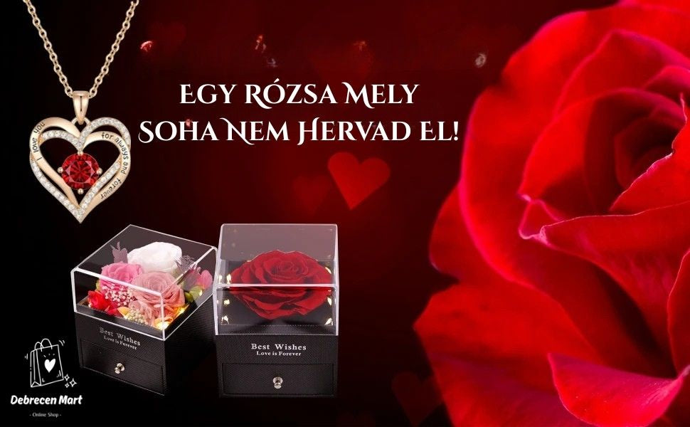 Titkos Rózsadoboz Nyaklánccal - A Tökéletes Ajándék