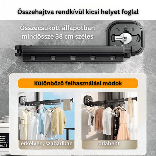 Kihúzható ruhaszárító állvány